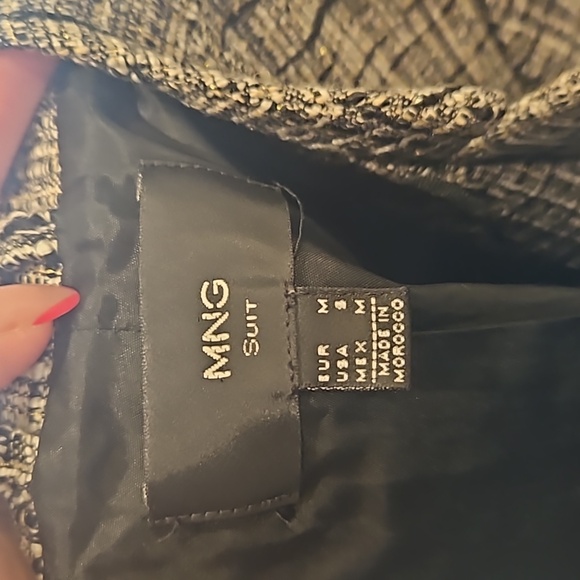 MNG | Black & White Blazer Suit Jacket | Womens Small - Picture 7 of 8